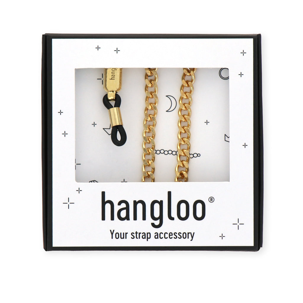 Gold hangloo Brillenkette Verpackung