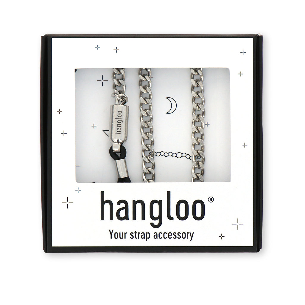 silber hangloo Brillenkette Verpackung